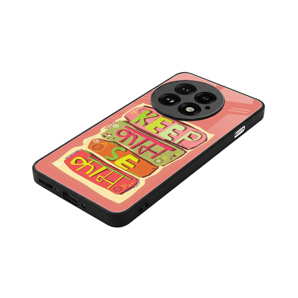Kaam Se Kaam stylish phone case for oneplus 13 | glossy glass and slim fit