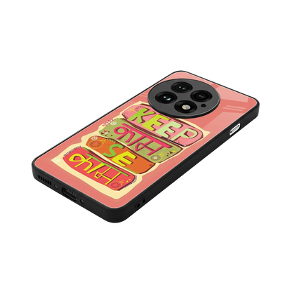 Kaam Se Kaam stylish phone case for oneplus 13 | glossy glass and slim fit