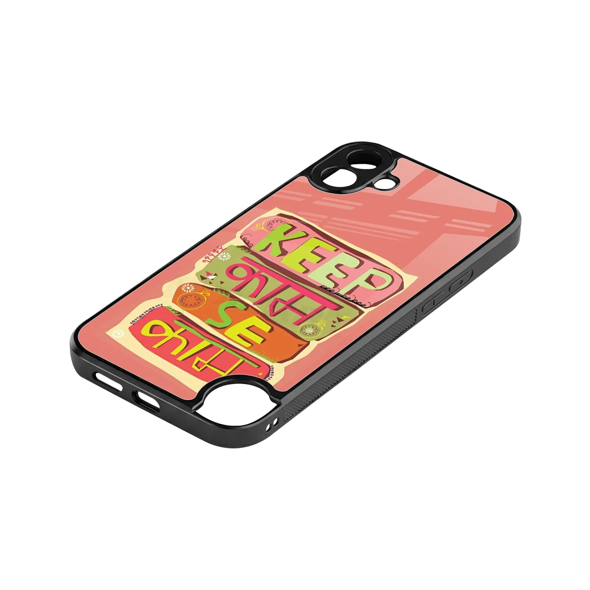 Kaam Se Kaam stylish phone case for cmf nothing phone 1 | glossy glass and slim fit