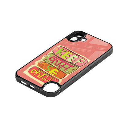 Kaam Se Kaam stylish phone case for cmf nothing phone 1 | glossy glass and slim fit