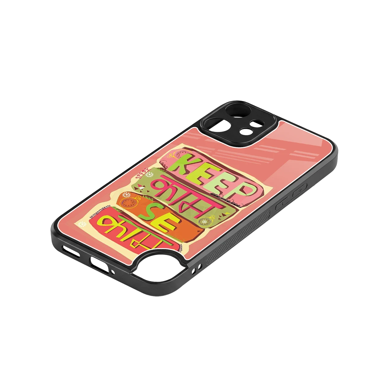 Kaam Se Kaam stylish phone case for cmf nothing phone 2 pro | glossy glass and slim fit