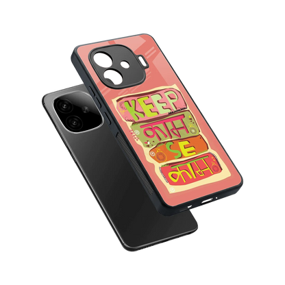 Kaam Se Kaam sleek iqoo neo 10r 5g cover with tempered glass back and TPU edges