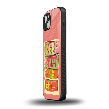 Kaam Se Kaam iphone 14 plus mobile cover | shockproof glass phone case