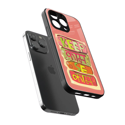 Kaam Se Kaam sleek iphone 15 pro cover with tempered glass back and TPU edges