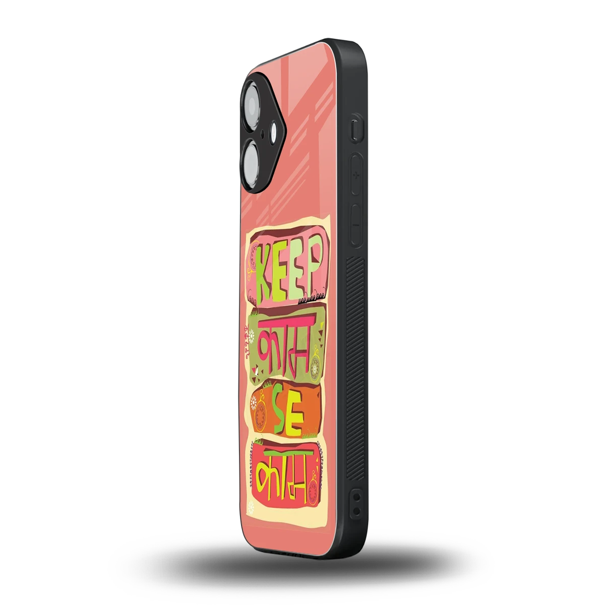 Kaam Se Kaam iPhone 16 mobile cover | shockproof glass phone case