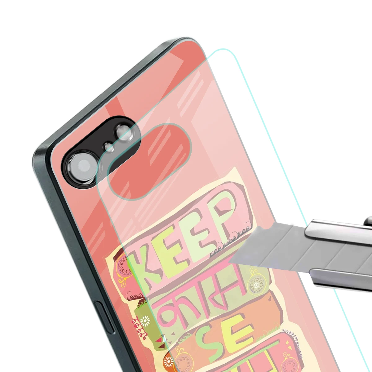 Kaam Se Kaam stylish phone case for iphone 17e | glossy glass and slim fit