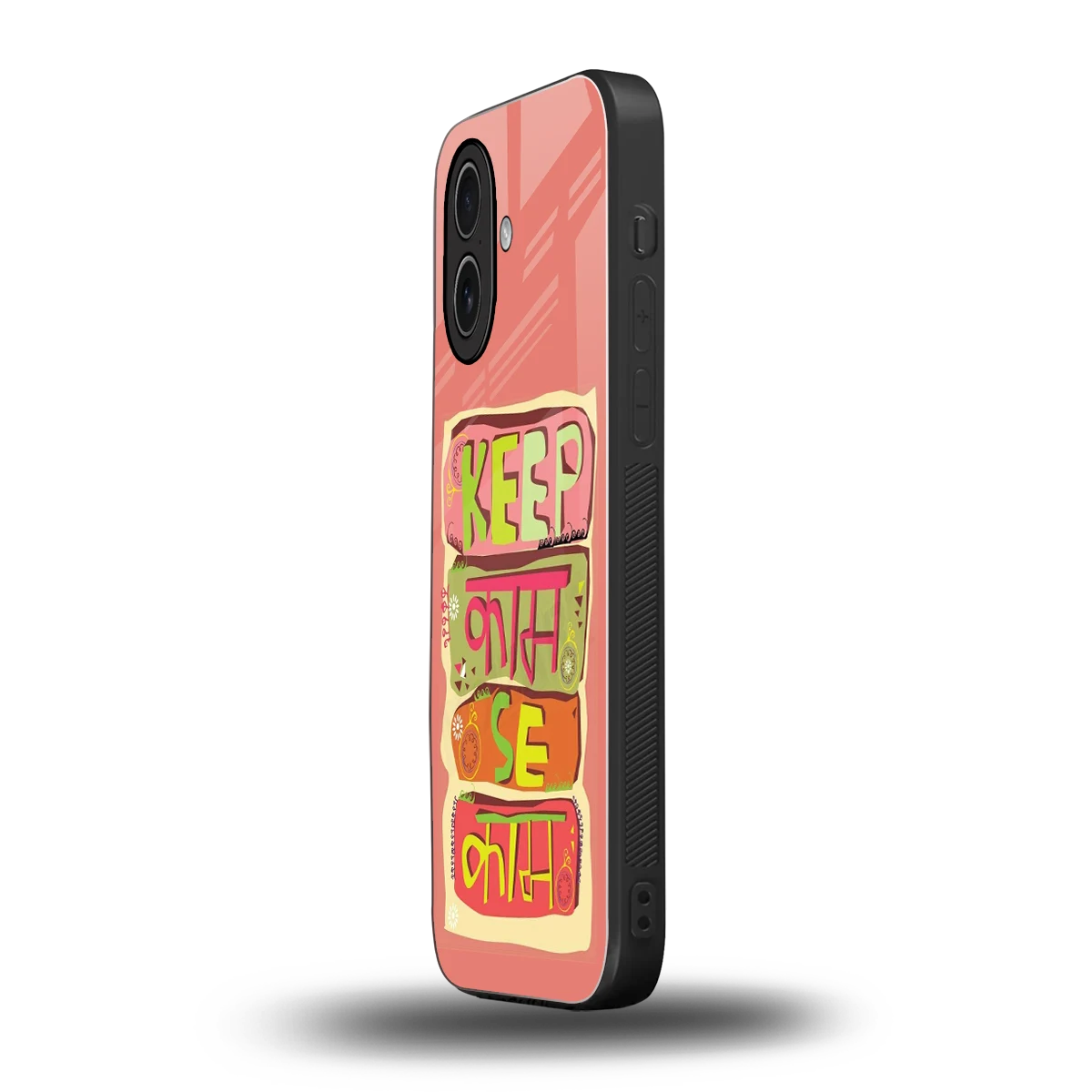Kaam Se Kaam iphone 17 mobile cover | shockproof glass phone case
