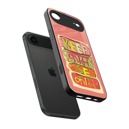 Kaam Se Kaam sleek iphone air cover with tempered glass back and TPU edges