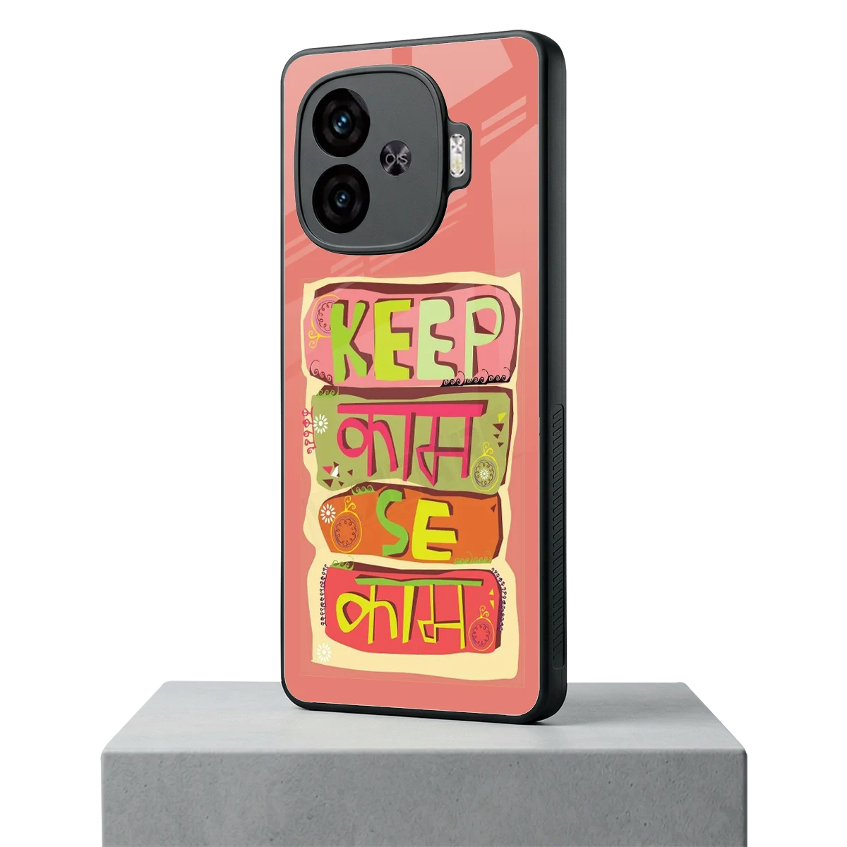 Kaam Se Kaam iqoo neo 10r 5g mobile cover | shockproof glass phone case