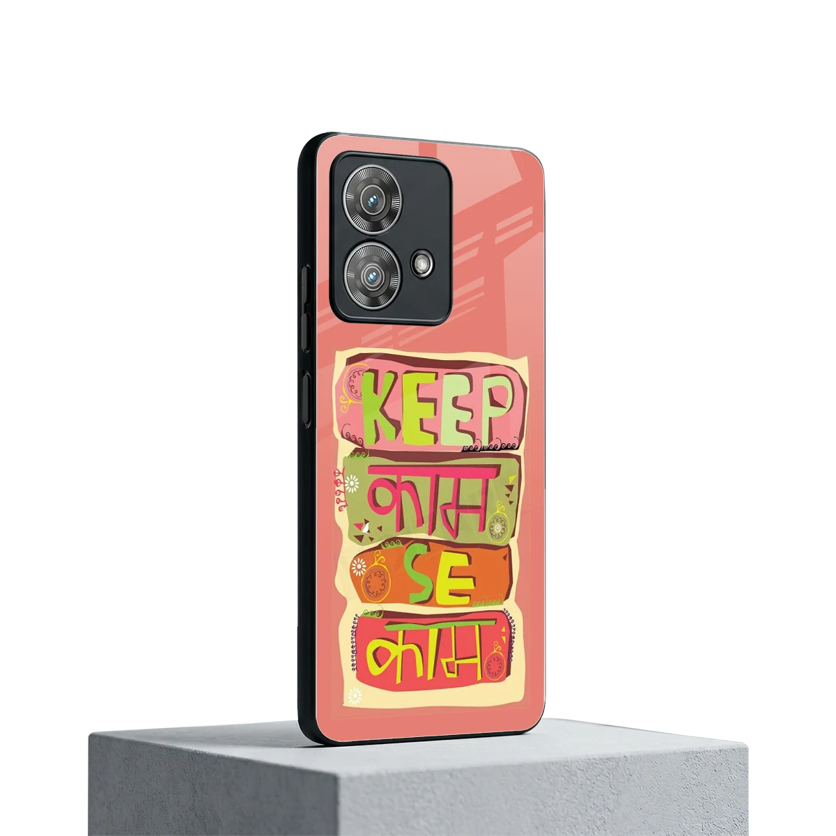 Kaam Se Kaam motorola edge 40 neo 5g mobile cover | shockproof glass phone case