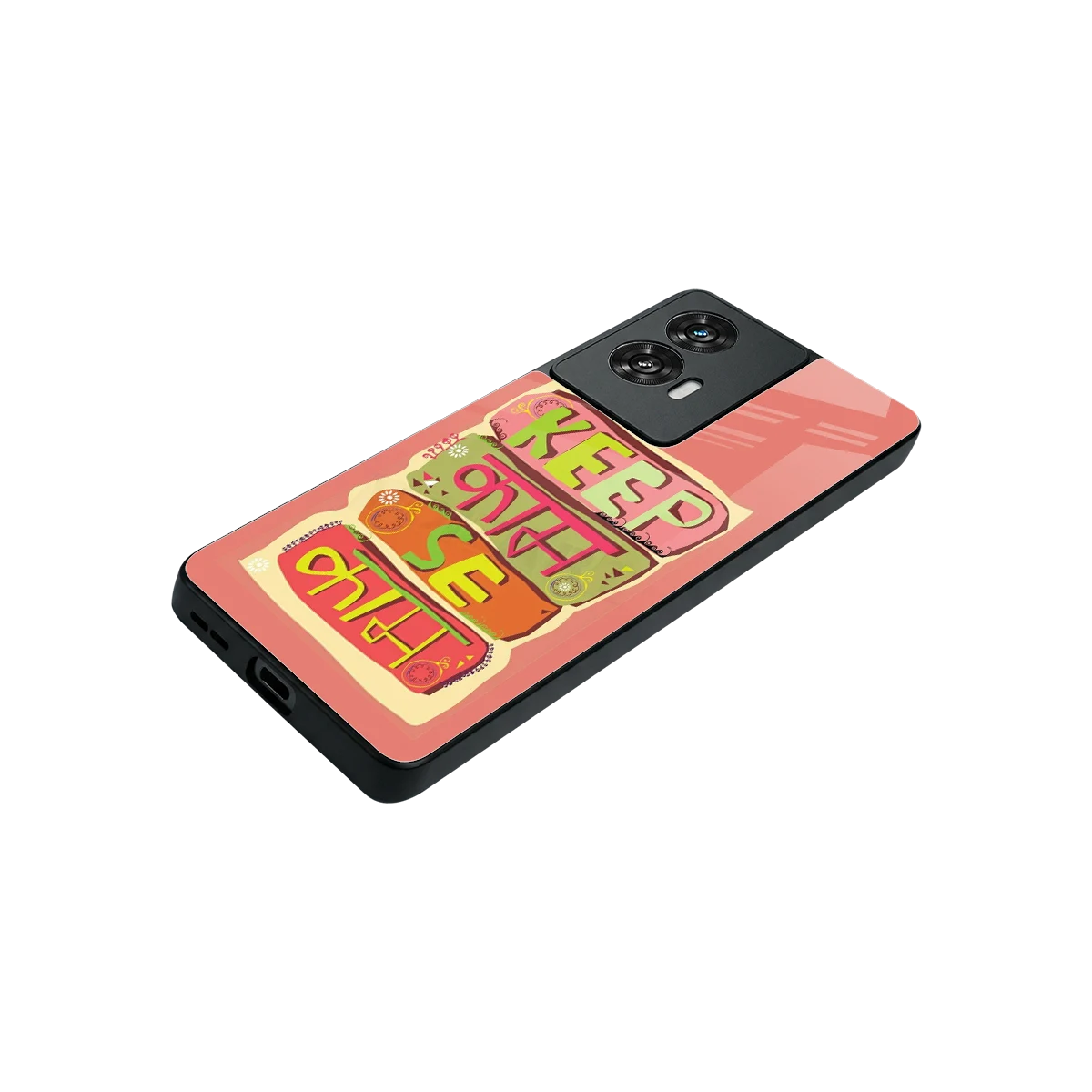 Kaam Se Kaam stylish phone case for motorola edge 50 fusion | glossy glass and slim fit