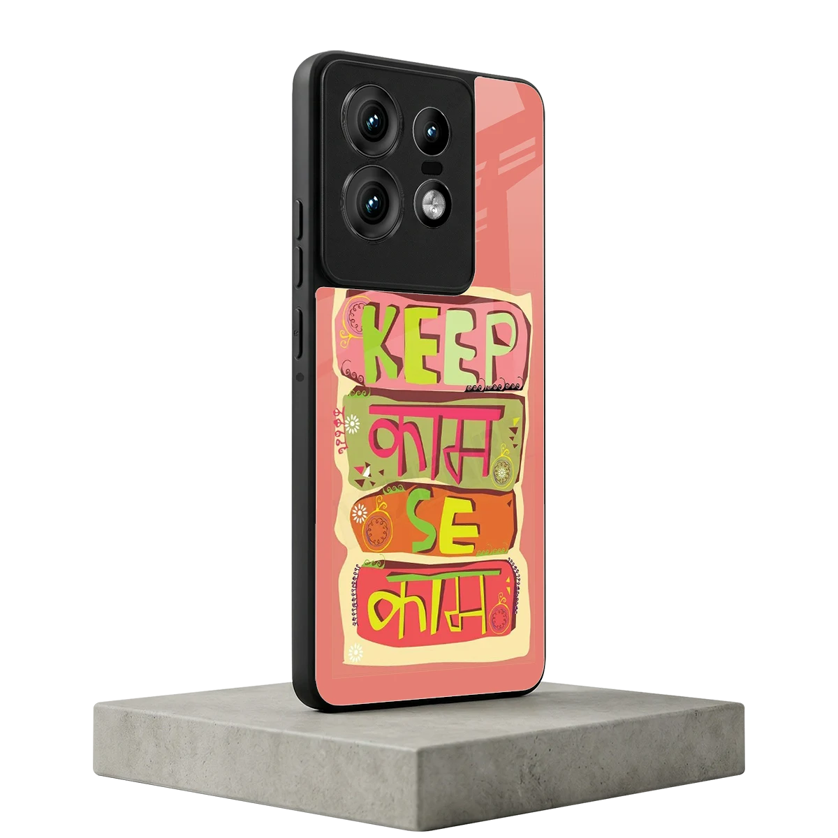 Kaam Se Kaam motorola edge 50 pro mobile cover | shockproof glass phone case