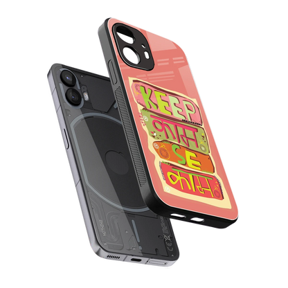 Kaam Se Kaam sleek nothing phone 2 cover with tempered glass back and TPU edges