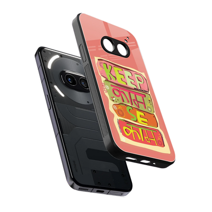 Kaam Se Kaam sleek nothing phone 2a cover with tempered glass back and TPU edges