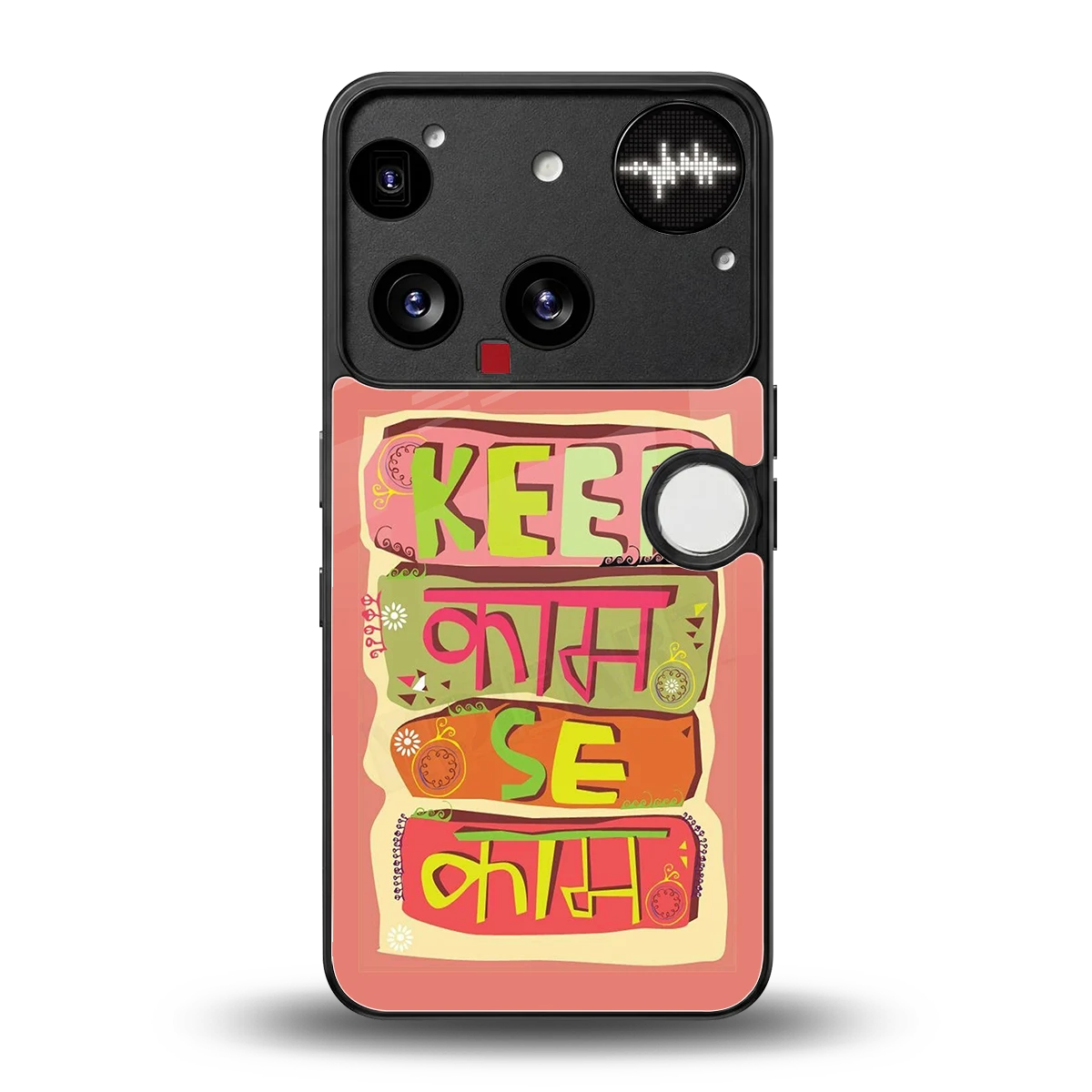 Kaam Se Kaam back phone cover | glass case for nothing phone 3