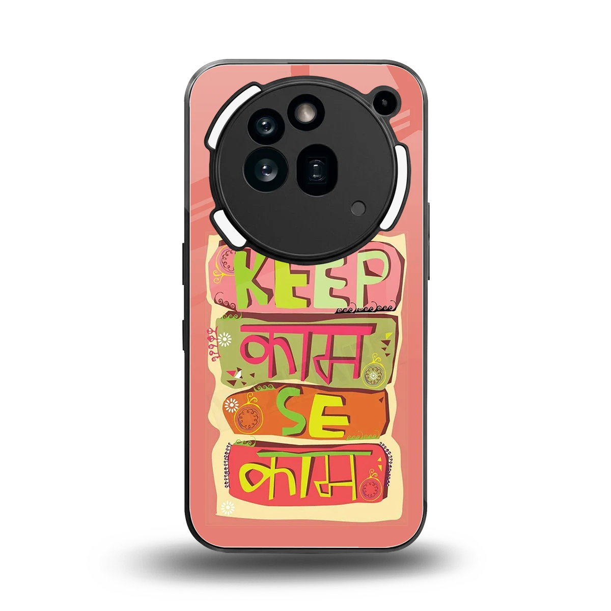 Kaam Se Kaam back phone cover | glass case for nothing phone 3a pro