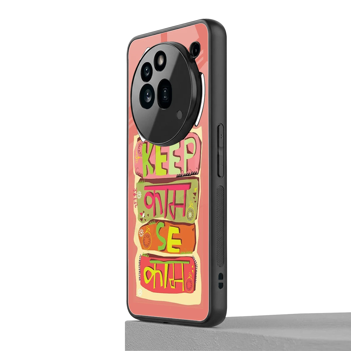 Kaam Se Kaam nothing phone 3a pro mobile cover | shockproof glass phone case