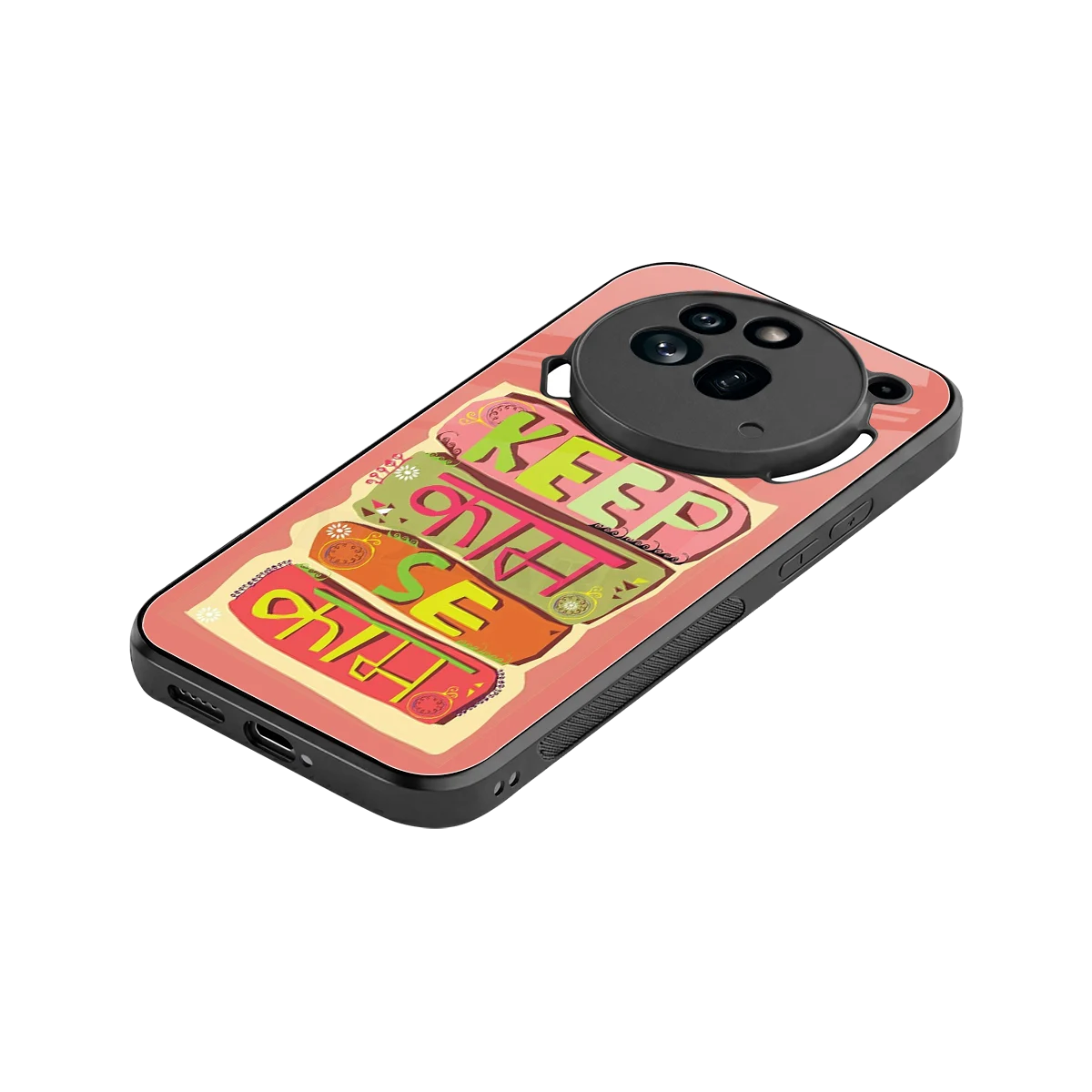 Kaam Se Kaam stylish phone case for nothing phone 3a pro | glossy glass and slim fit
