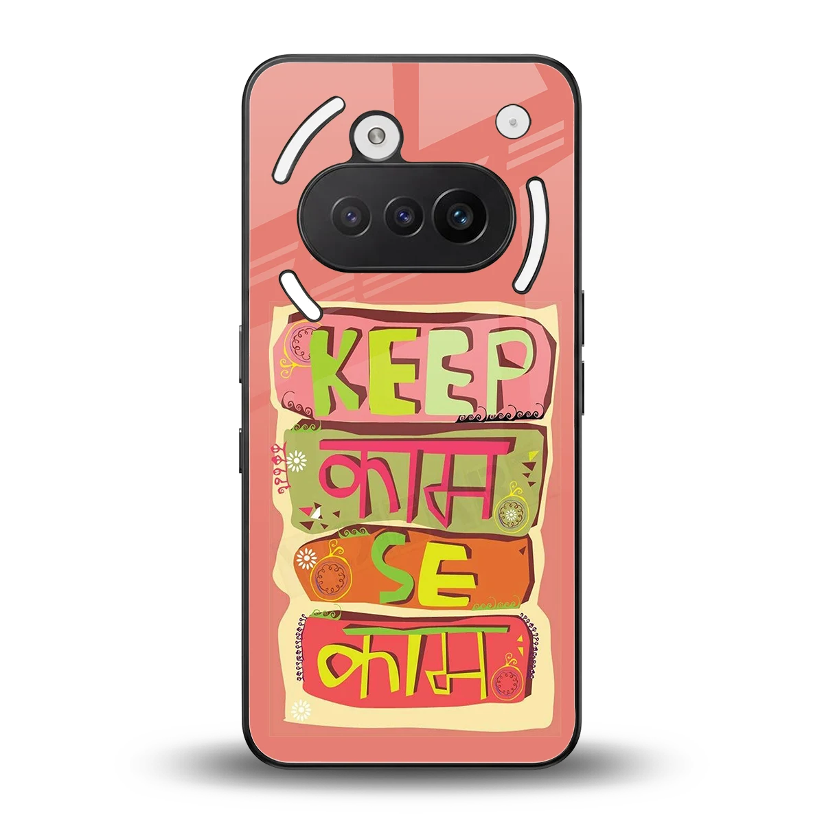 Kaam Se Kaam back phone cover | glass case for nothing phone 3a