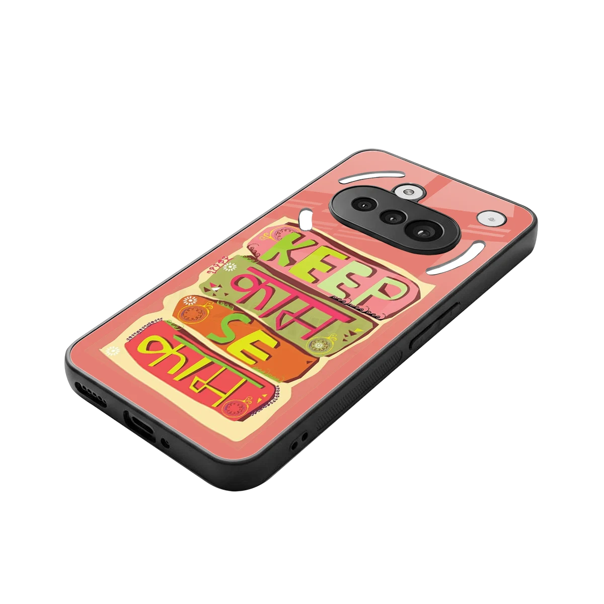 Kaam Se Kaam stylish phone case for nothing phone 3a | glossy glass and slim fit