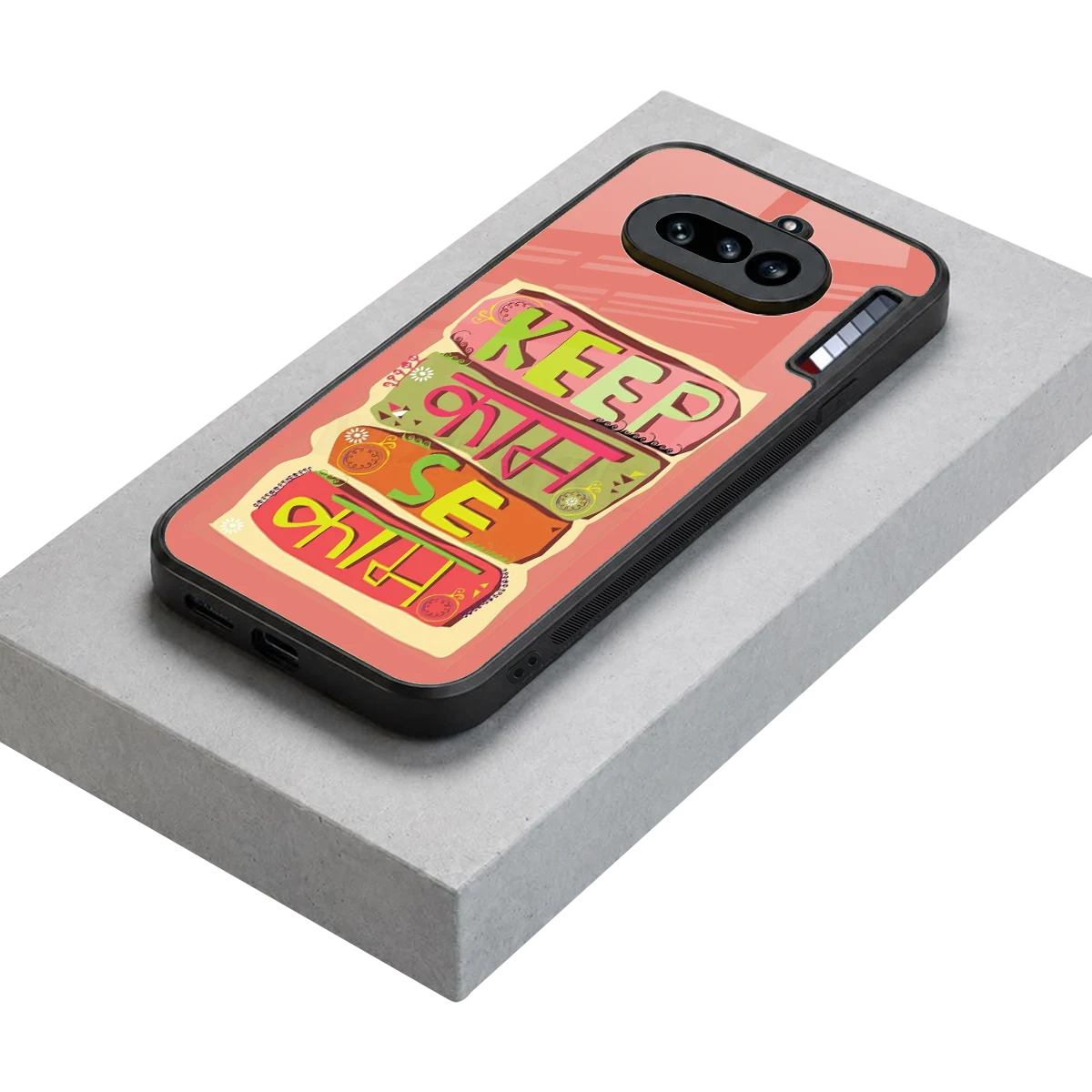Kaam Se Kaam stylish phone case for nothing phone 4a | glossy glass and slim fit