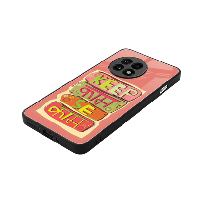 Kaam Se Kaam stylish phone case for oneplus 13r | glossy glass and slim fit