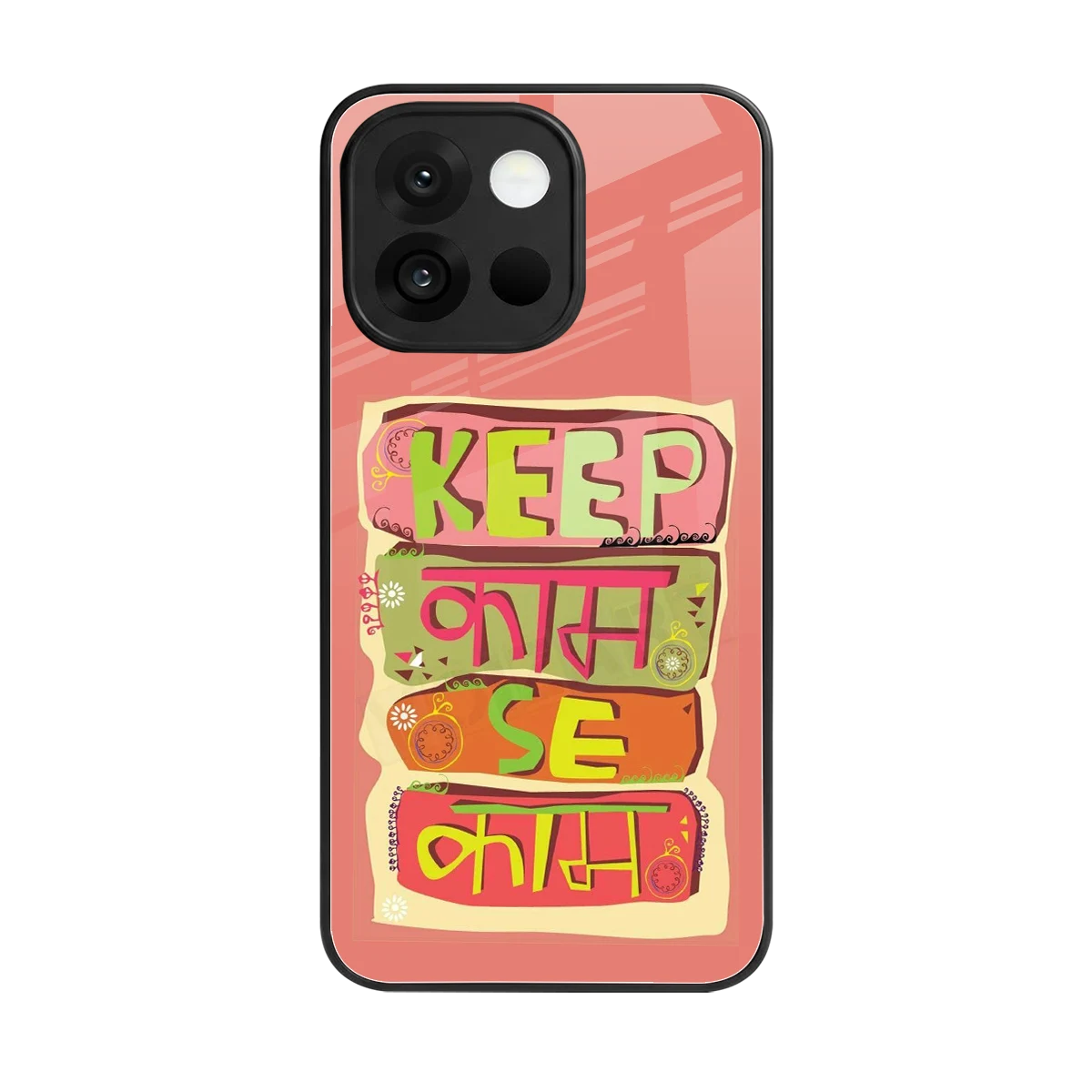 Kaam Se Kaam back phone cover | glass case for oneplus 13s