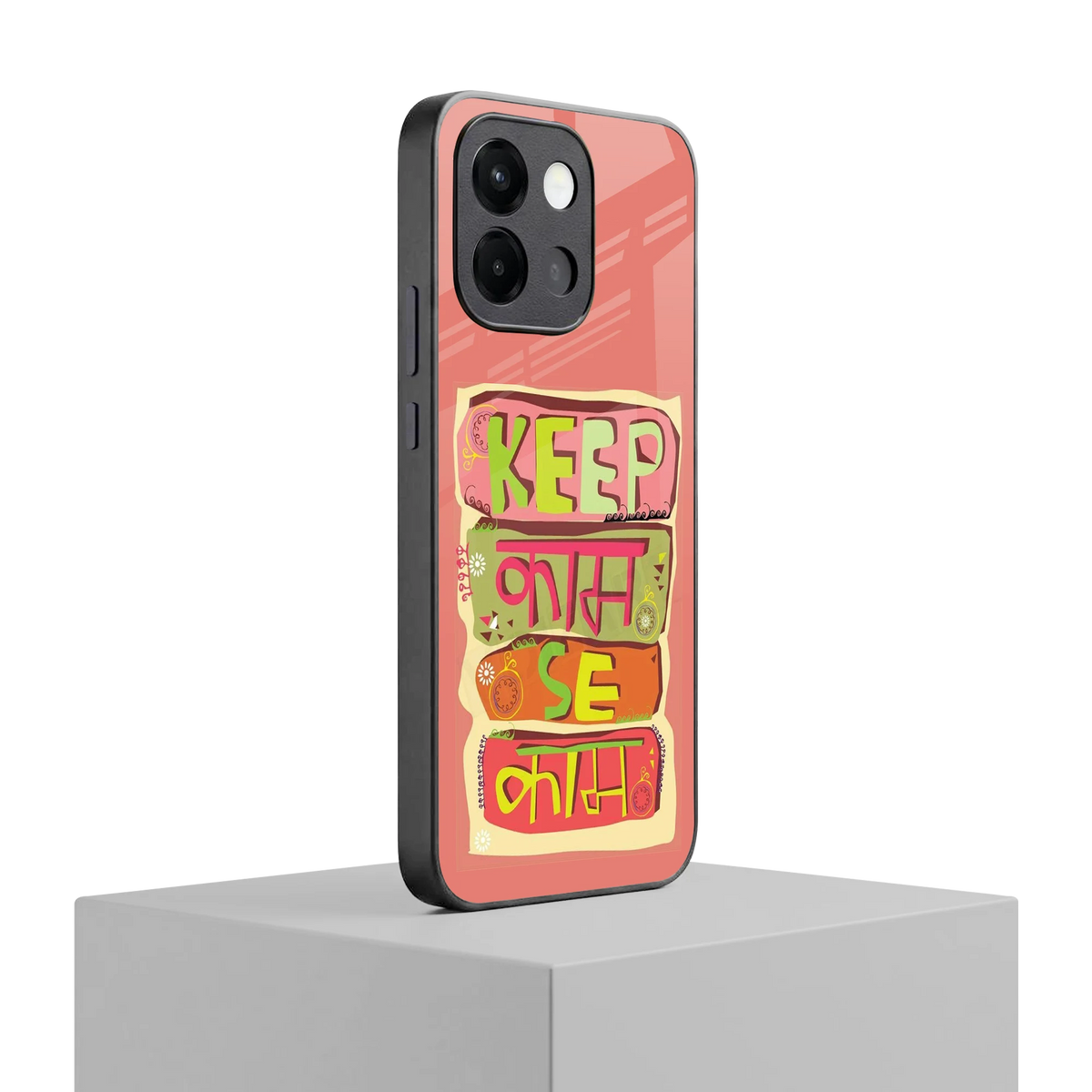 Kaam Se Kaam oneplus 13s mobile cover | shockproof glass phone case