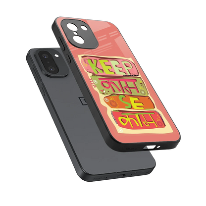 Kaam Se Kaam sleek oneplus 15r cover with tempered glass back and TPU edges