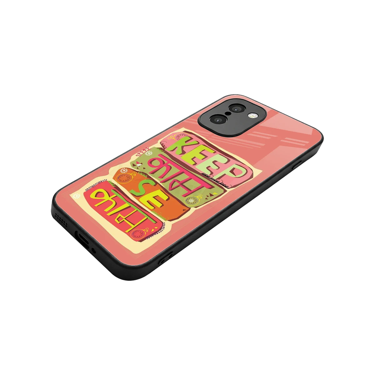 Kaam Se Kaam stylish phone case for oneplus 15r | glossy glass and slim fit