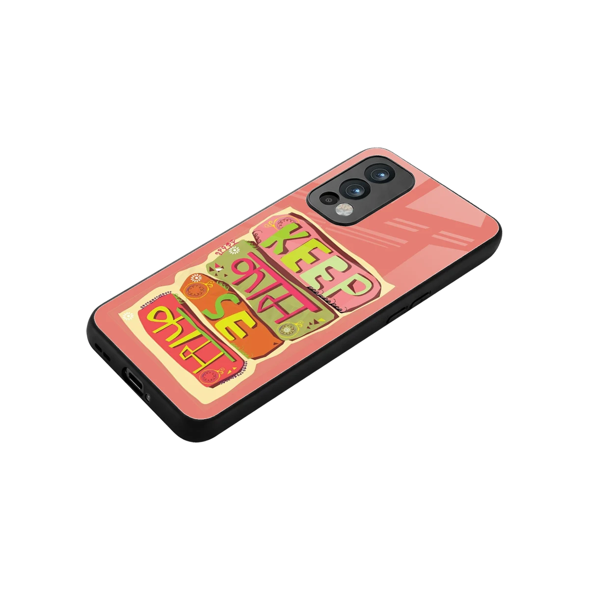 Kaam Se Kaam stylish phone case for oneplus nord 2 | glossy glass and slim fit