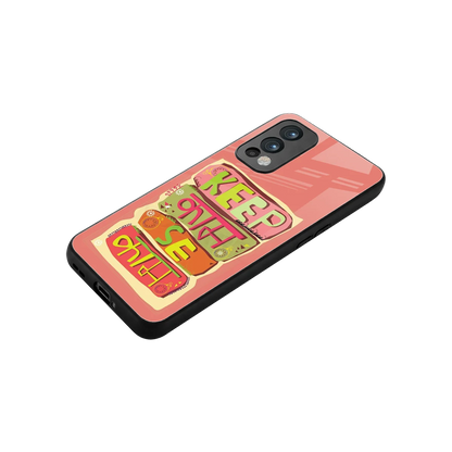 Kaam Se Kaam stylish phone case for oneplus nord 2 | glossy glass and slim fit