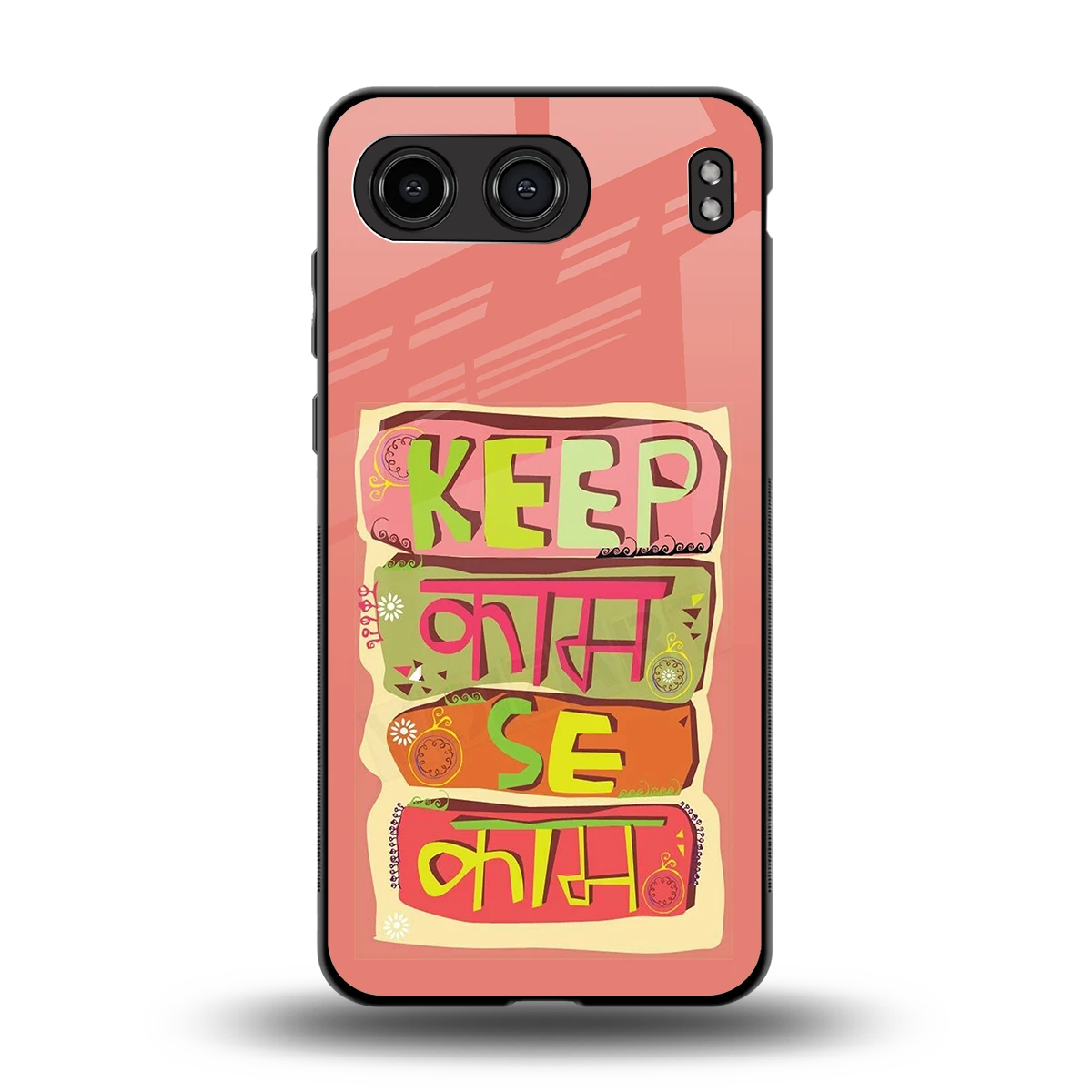 Kaam Se Kaam back phone cover | glass case for oneplus nord 4