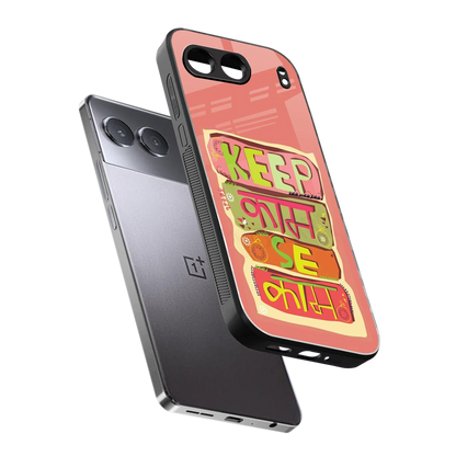 Kaam Se Kaam sleek oneplus nord 4 cover with tempered glass back and TPU edges