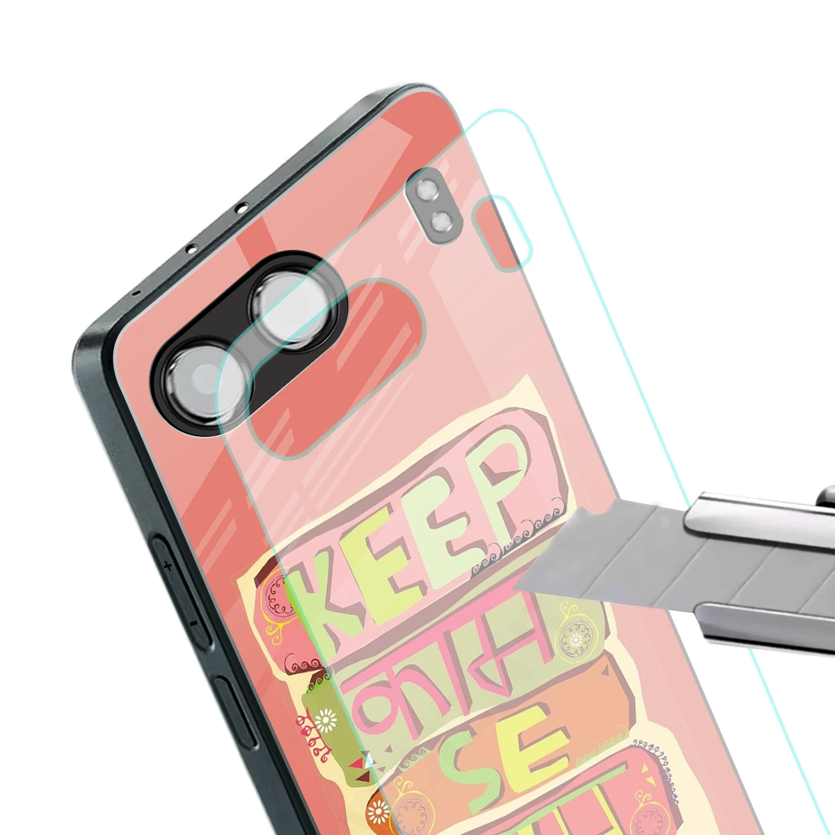 Kaam Se Kaam stylish phone case for oneplus nord 4 | glossy glass and slim fit