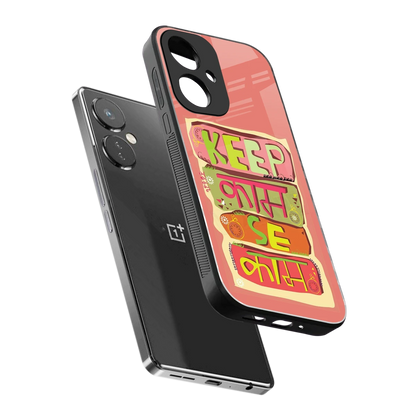 Kaam Se Kaam sleek oneplus nord ce 3 cover with tempered glass back and TPU edges