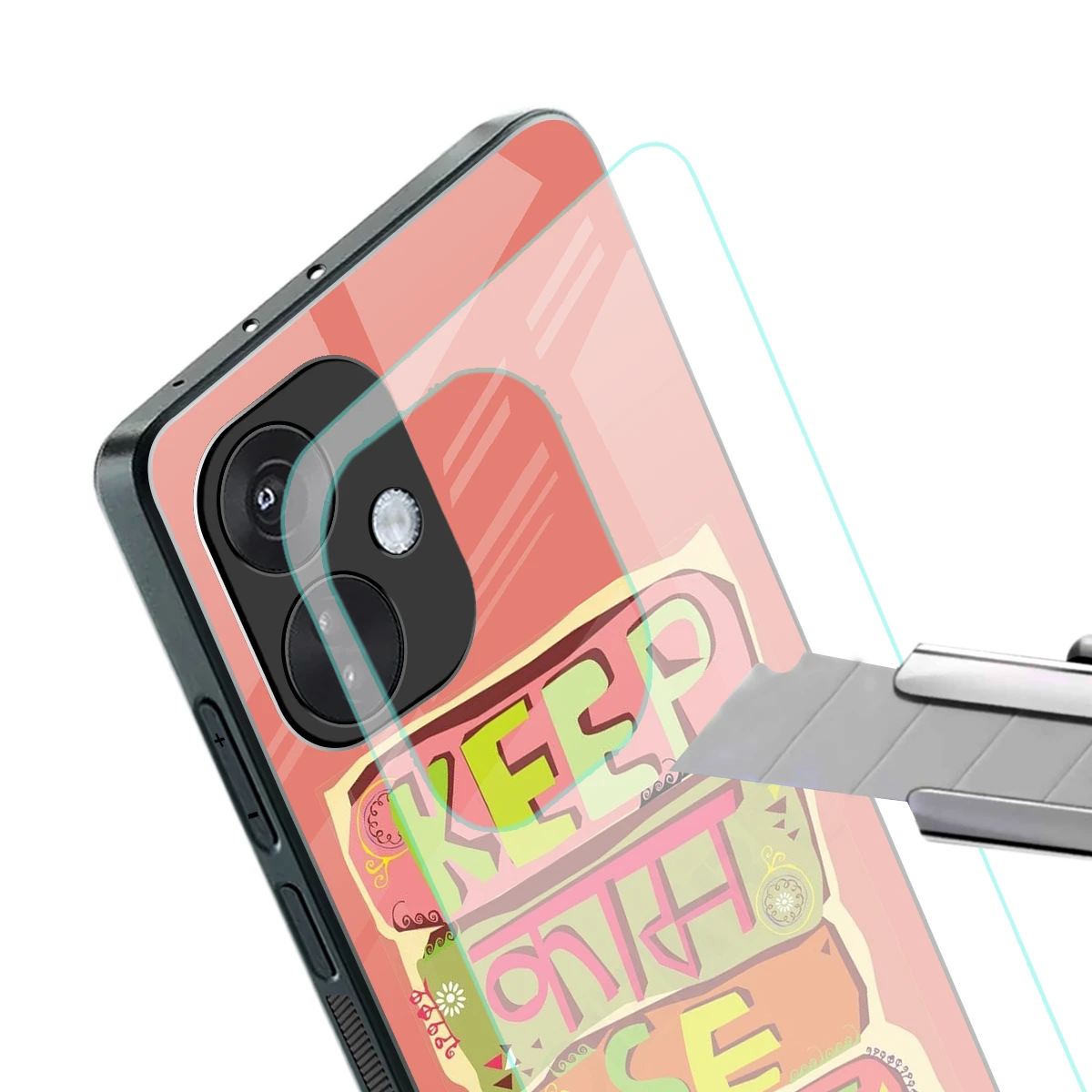 Kaam Se Kaam stylish phone case for oneplus nord ce 3 | glossy glass and slim fit