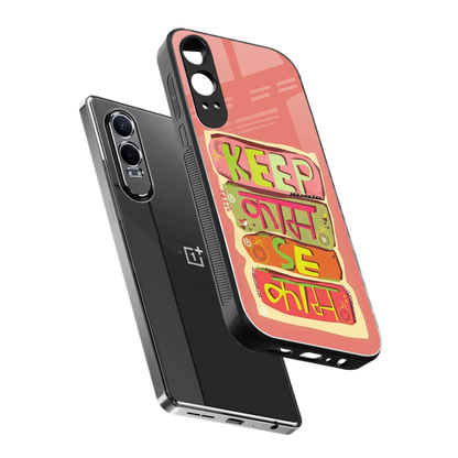 Kaam Se Kaam sleek oneplus nord ce 4 lite cover with tempered glass back and TPU edges