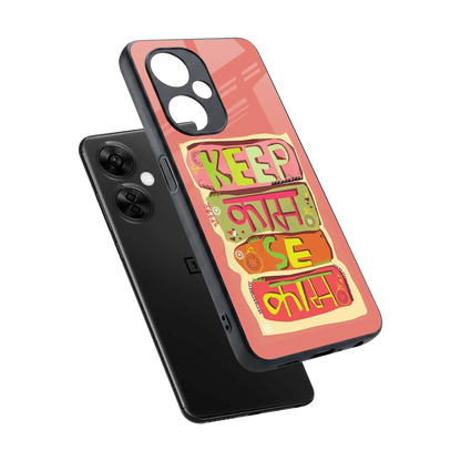 Kaam Se Kaam sleek oneplus nord ce 3 lite cover with tempered glass back and TPU edges