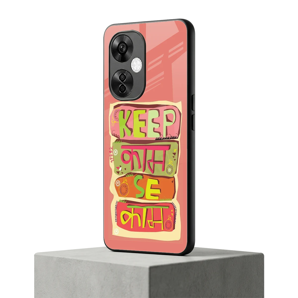 Kaam Se Kaam oneplus nord ce 3 lite mobile cover | shockproof glass phone case