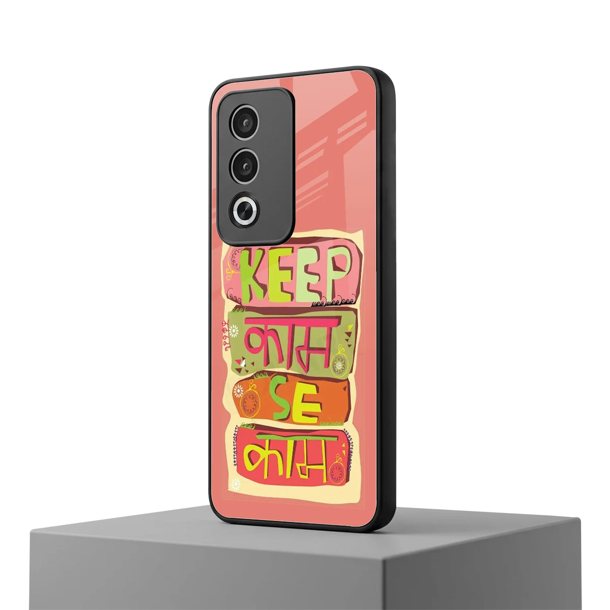 Kaam Se Kaam oppo a3 pro mobile cover | shockproof glass phone case