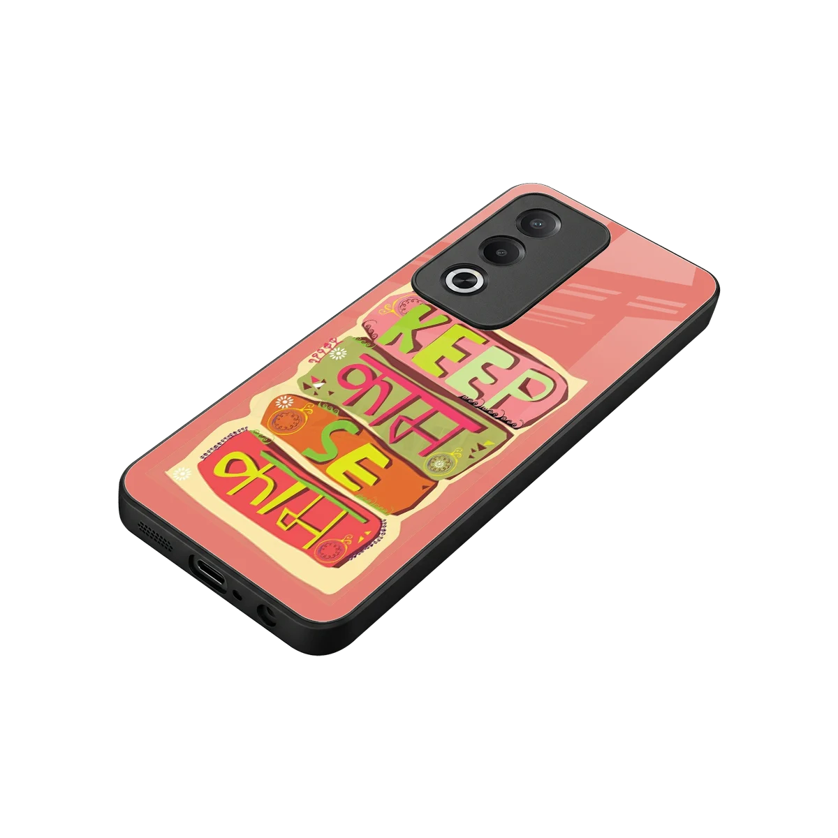 Kaam Se Kaam stylish phone case for oppo a3 pro | glossy glass and slim fit