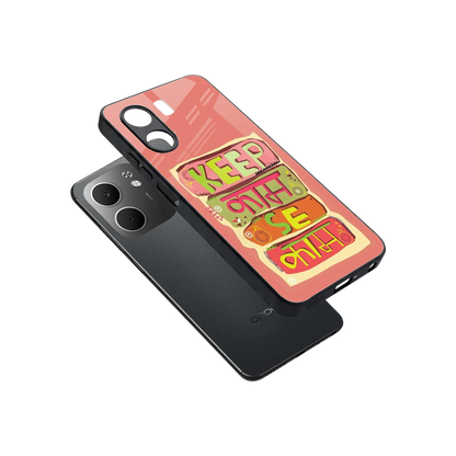Kaam Se Kaam sleek oppo a5x 5g cover with tempered glass back and TPU edges