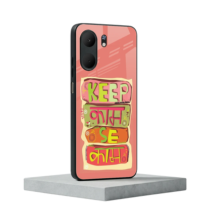 Kaam Se Kaam oppo a5x 5g mobile cover | shockproof glass phone case