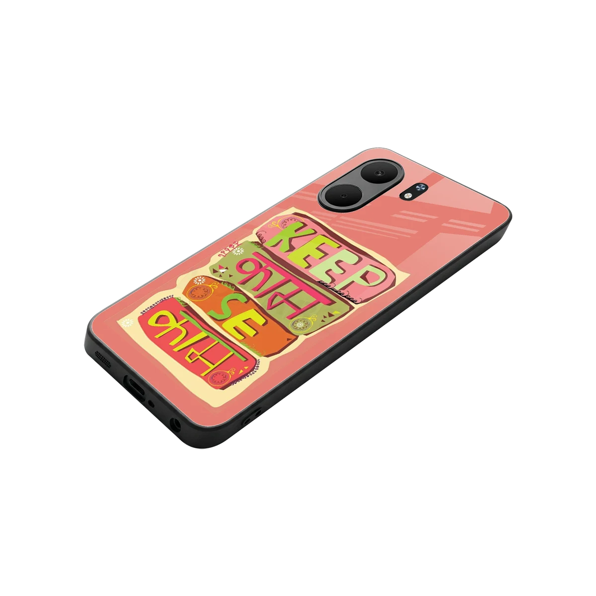 Kaam Se Kaam stylish phone case for oppo a5x 5g | glossy glass and slim fit