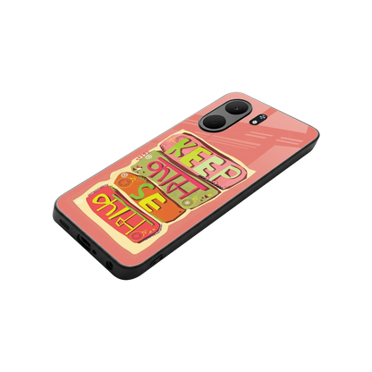 Kaam Se Kaam stylish phone case for oppo a5x 5g | glossy glass and slim fit