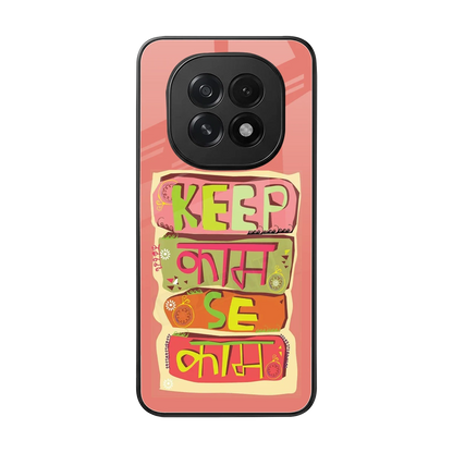 Kaam Se Kaam back phone cover | glass case for oppo f29 5g