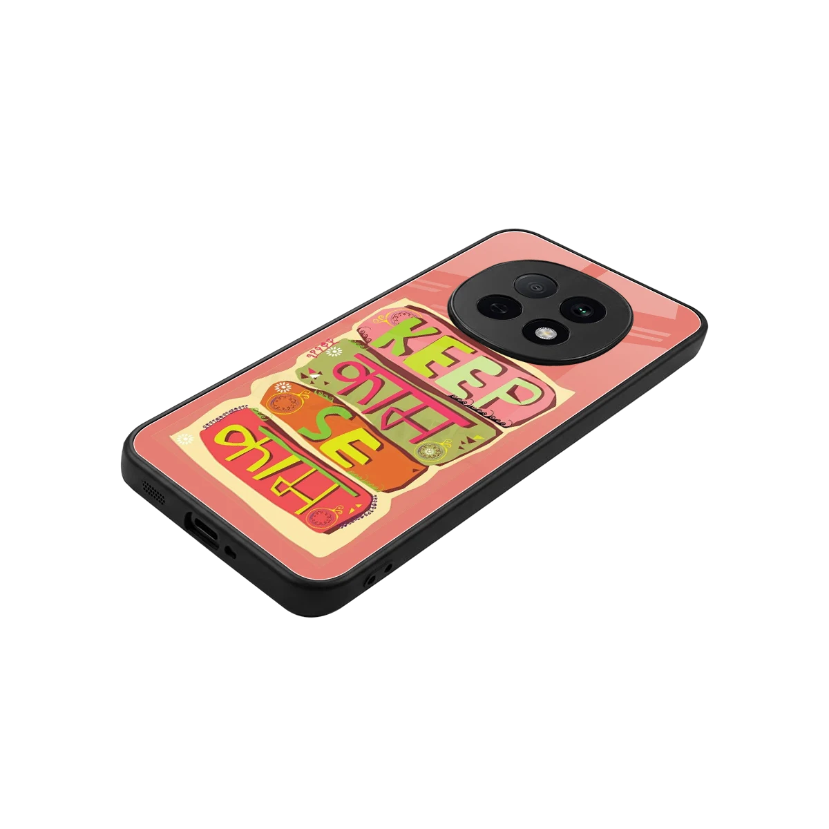 Kaam Se Kaam stylish phone case for oppo f29 pro 5g | glossy glass and slim fit