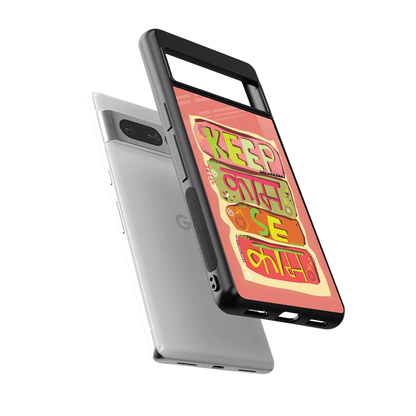 Kaam Se Kaam sleek google pixel 7 pro cover with tempered glass back and TPU edges