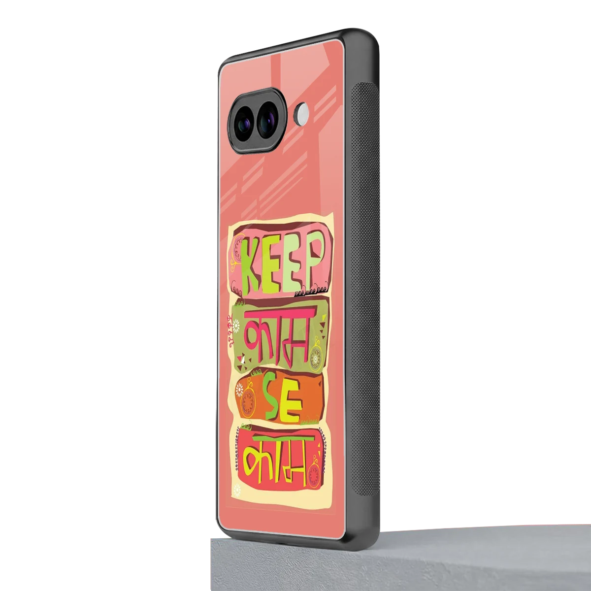 Kaam Se Kaam google pixel 10a mobile cover | shockproof glass phone case
